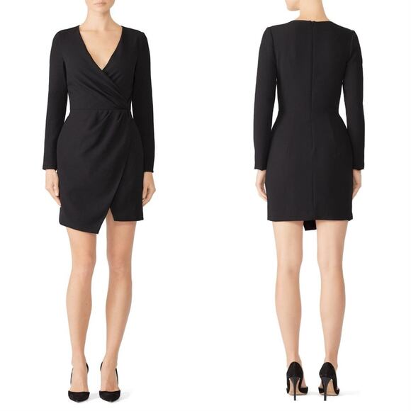 Black Halo Black Carie Mini Dress Size 4 - Picture 1 of 9